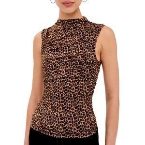 Miaou Cam Leopard Print Top, NEW